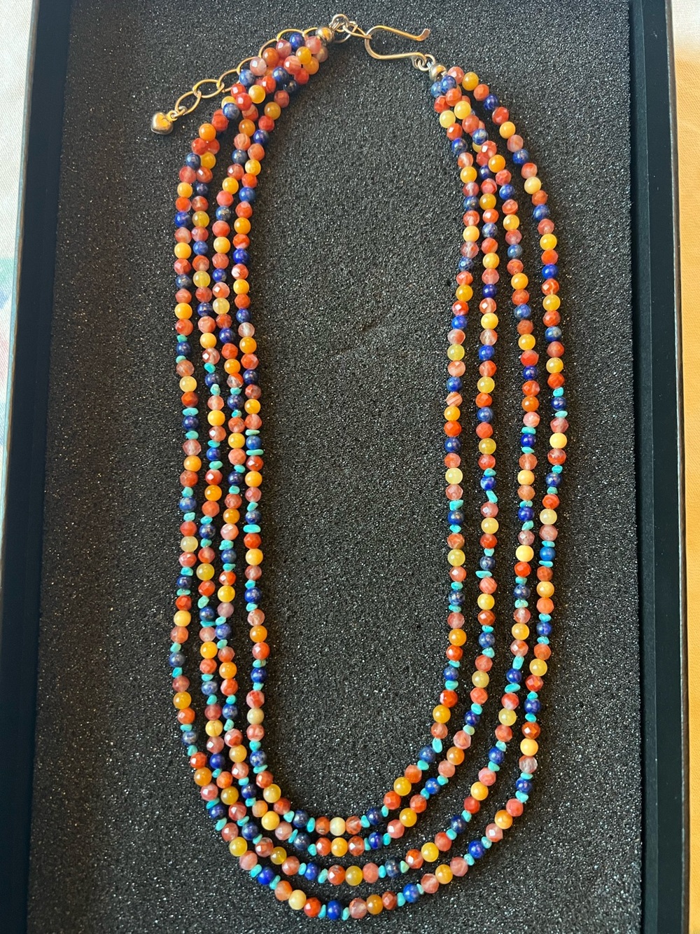 Jay King Mine Finds Multi-Strand Natural Stone Necklace